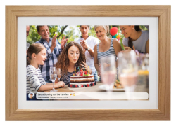Denver 10,1” digitální Wi-Fi fotorámeček s přední stranou z dubového dřeva