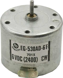 Motor MABUCHI EG-530AD-6F pravotočivý 6VDC, 2400, CCW, regulace 