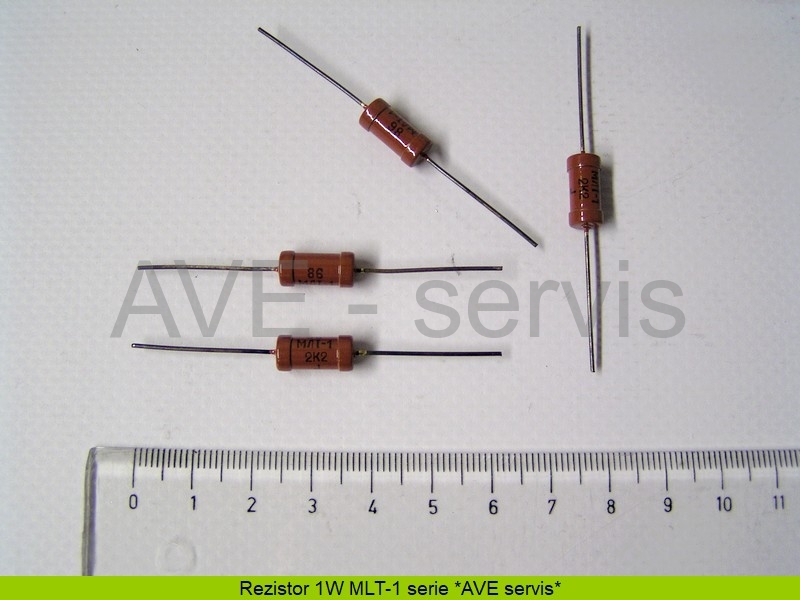 Rezistor MLT-1 hodnot M1 - M82, NOS