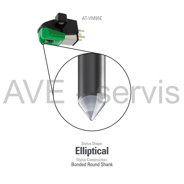 AT-VM95E přenoska MM Audio Technika - eliptický hrot