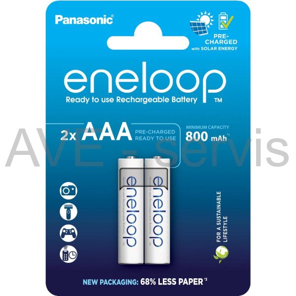 Nabíjecí aku NiMh 2xAAA 800mAh eneloop Ready To Use