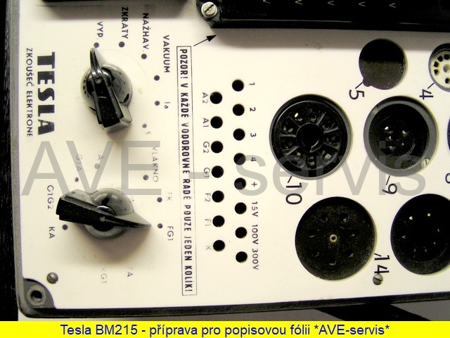 Tesla BM215 - problémová oblast popisků