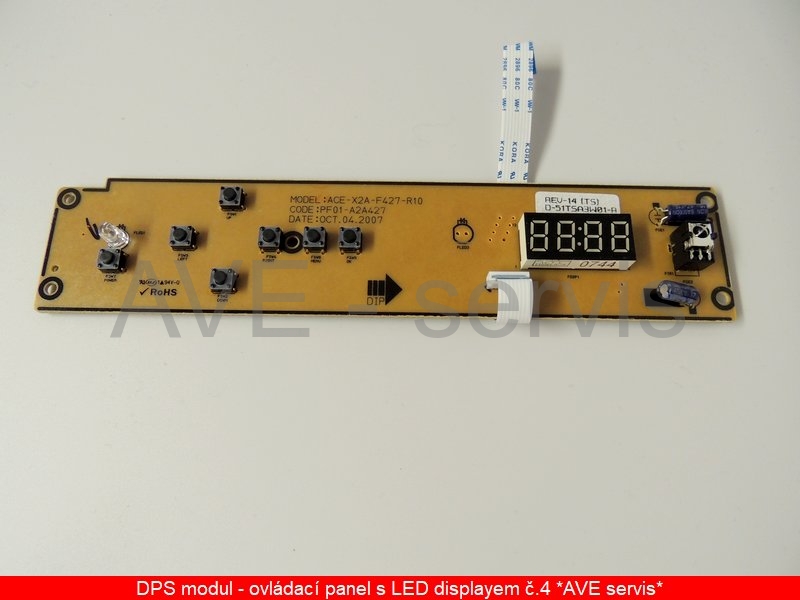 DPS osazená řídící panel s displayem a IR čidlem č.4