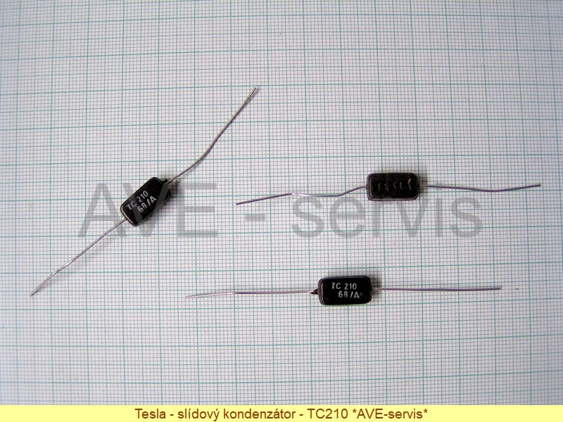 68pF/500V kondenzátor TC210 slídový Tesla