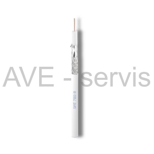 Kabel koaxiální CAVEL SAT703B vnitřní pr.6,6mm bílý