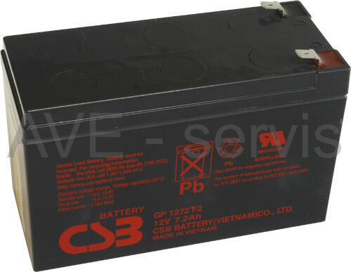 Akumulátor bezúdržbový CSB GP1272 F2 (12V/7,2Ah) 