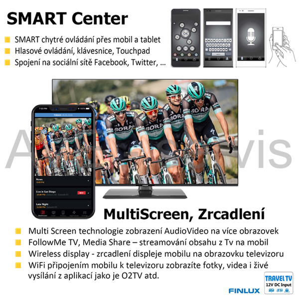Finlux TV32FFMG5760 - FHD T2 SAT SMART WIFI 12V TRAVEL TV 