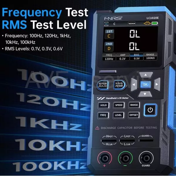 FNIRSI LC1020E přenosný digitální tester LCR, ESR a polovodičových součástek