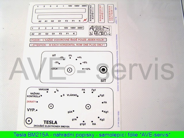 Tesla BM215A - samolepící fólie - ořezání a výřez otvorů pro přepínače