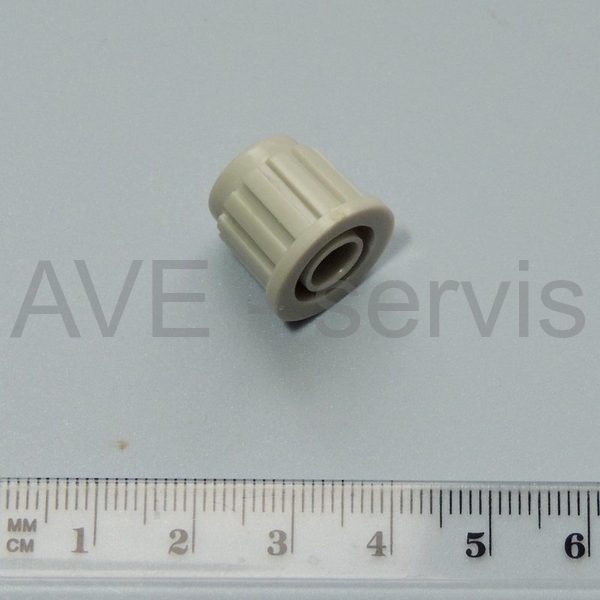 Knoflík přístrojový plast na 6mm - šedý