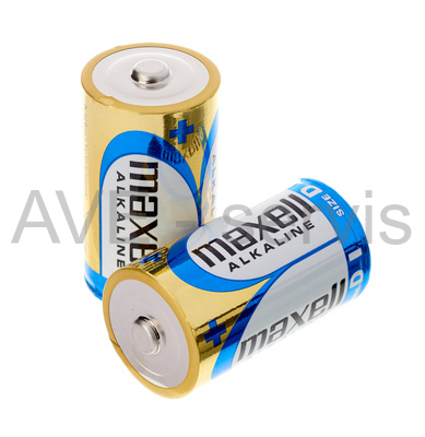Baterie alkalické D Maxell LR20 1,5V mono velký 2ks