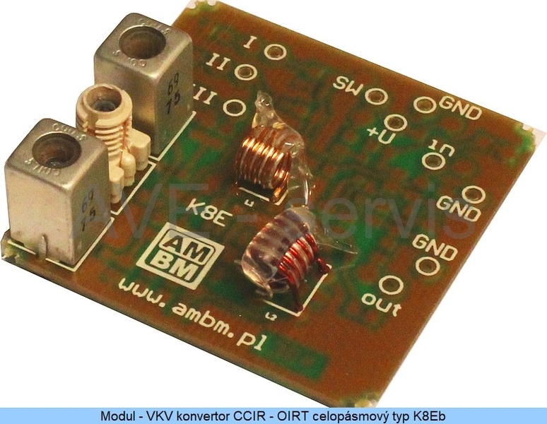 Konvertor VKV pásmo CCIR do OIRT typ K8Eb