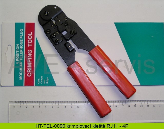 HT-TEL-0090 krimplovací kleště tel. RJ11 - 4P
