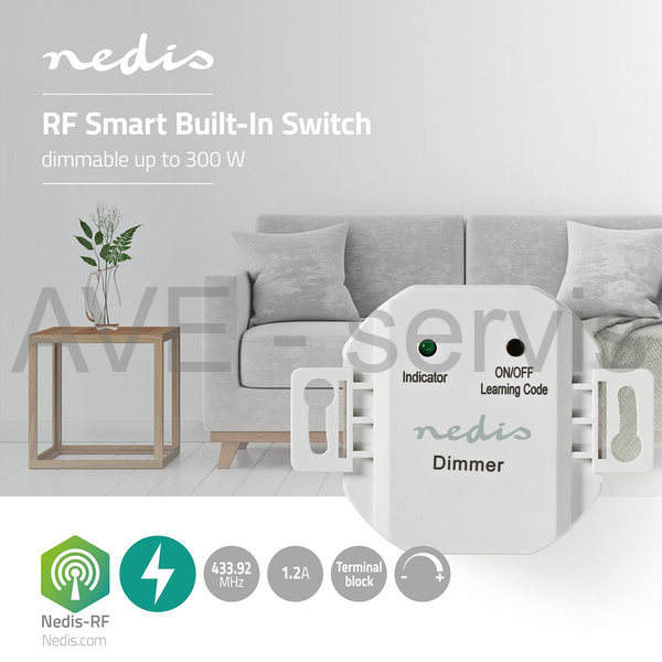RF vypínač Nedis Smart Built-In-Switch on/off až 4A