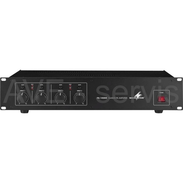 Monacor PA-1450D ELA zesilovač 50 W 4kanálový 
