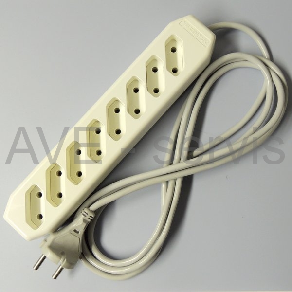 Síťový prodlužovací kabel AC230V/2,5A 8-zásuvek 2,2m