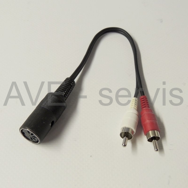 Audio redukce 5-DIN-F/2xRCA-M