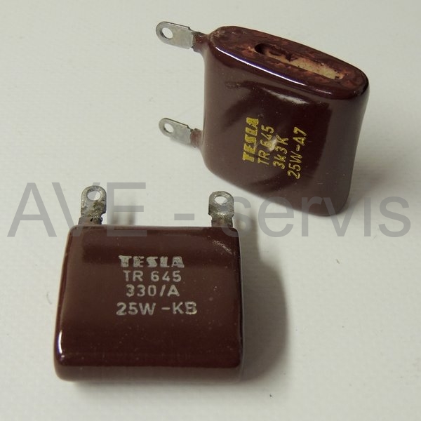 Rezistor drátový plochý 25W TR645  - série hodnot