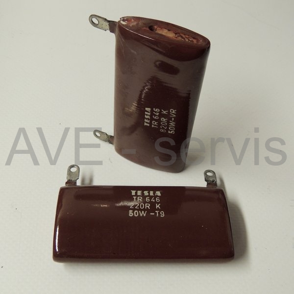 Rezistor drátový plochý 50W TR646  - série hodnot