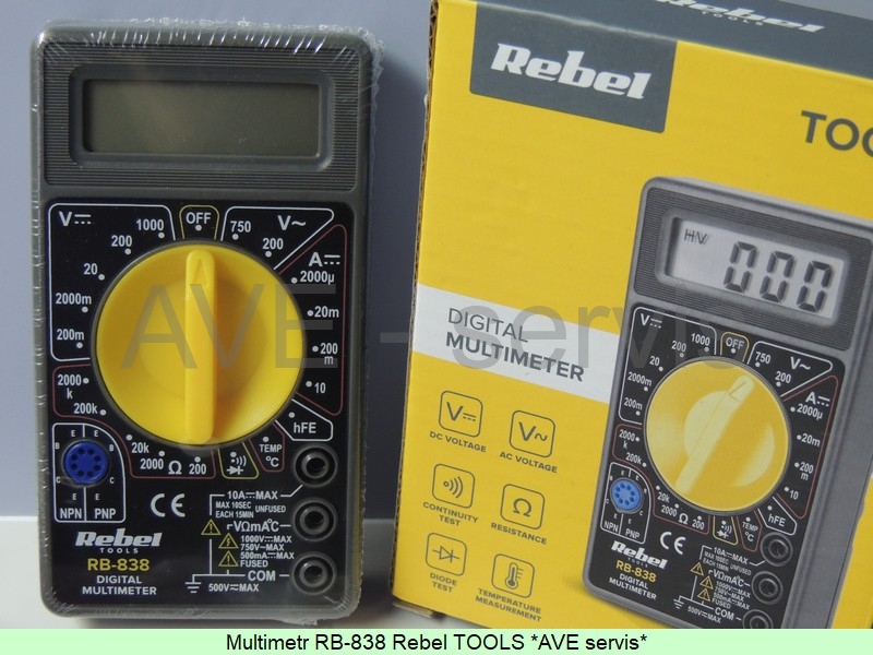 Digital Multimeter RB-838 Rebel TOOLS