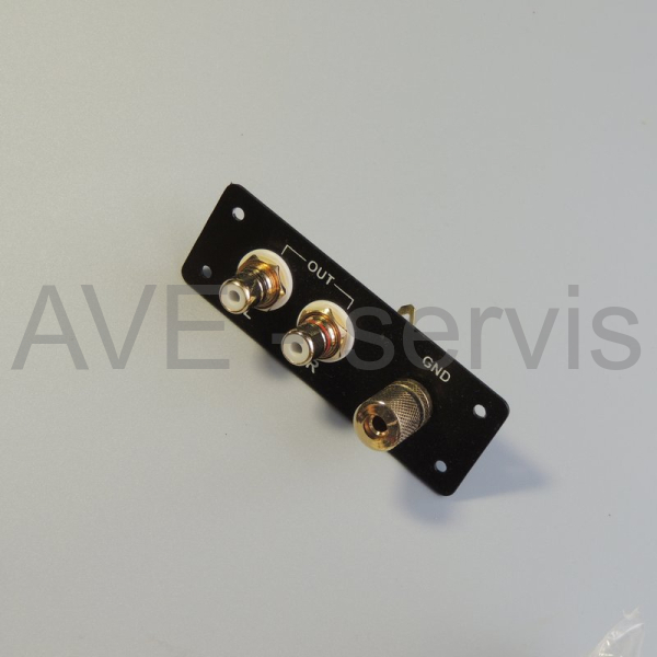 RCA panel pro gramo, 2xGold CINCH, GND (ground)
