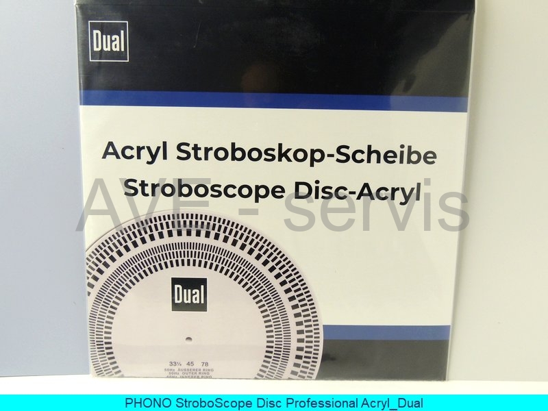 PHONO stroboskopický kotouč+šablona Dual