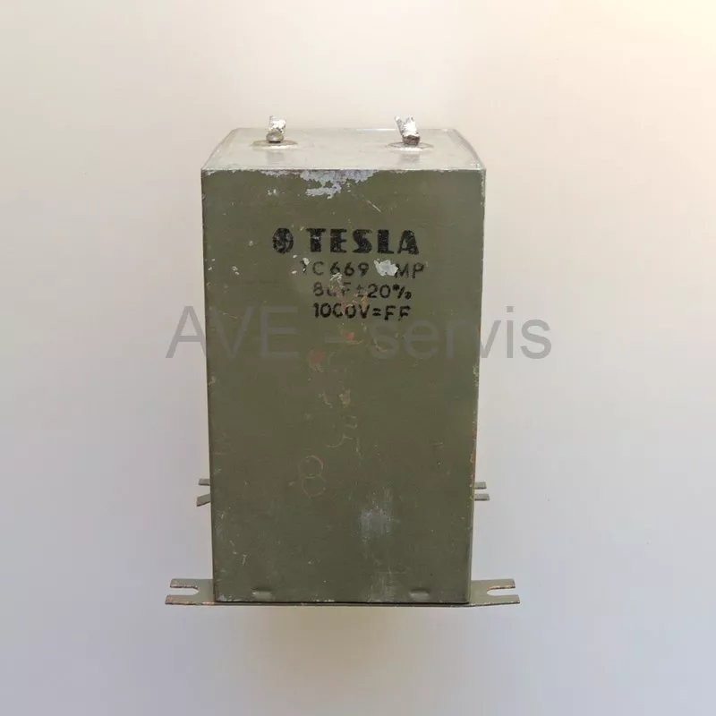 Kondenzátor TESLA TC669 8µF 1000V=