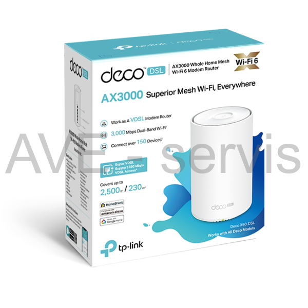 TP-Link Deco X50-DSL - Meshový Wi-Fi 6 systém