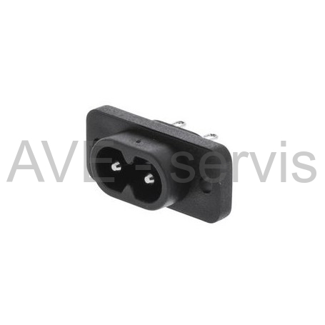Síťová vidlice panelová IEC-320-C8 male (osmička)