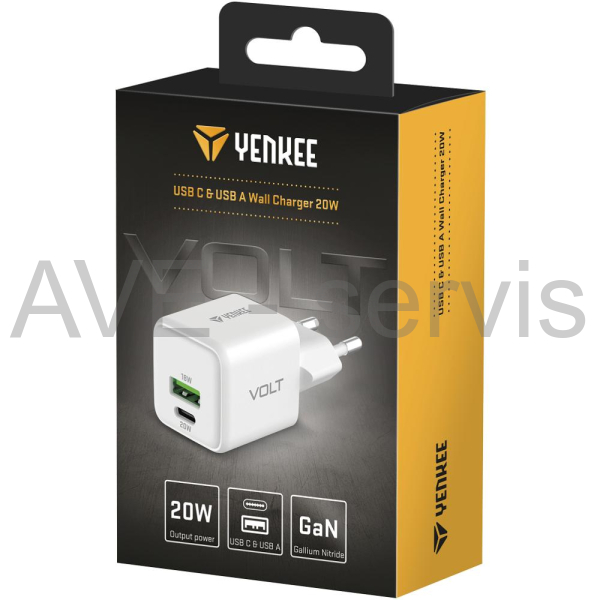 YAC G38 VOLT Nabíječka 18+20W GaN YENKEE
